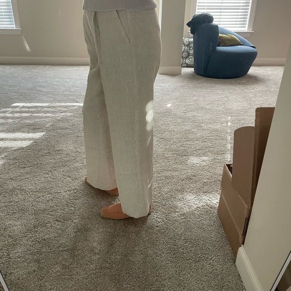 NWT linen Banana republic brand new light gray pant size 8 regular - Picture 4 of 5